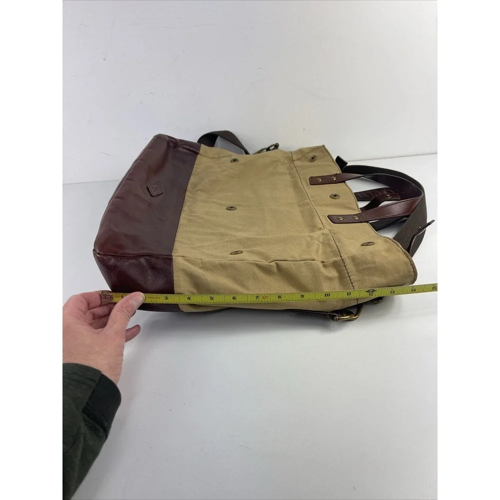Fossil Vintage Canvas And‎ Leather Tote Bag Purse